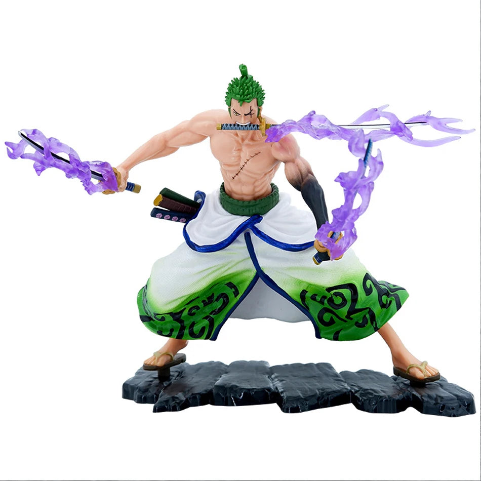 New 20cm One Piece Anime Figure GK Roronoa Zoro Action Figure PVC Collection Cartoon Model Doll Gift Toys Decoration