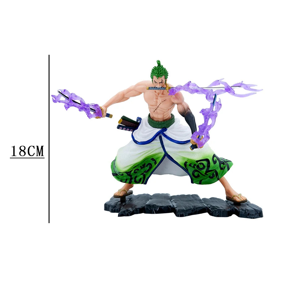 New 20cm One Piece Anime Figure GK Roronoa Zoro Action Figure PVC Collection Cartoon Model Doll Gift Toys Decoration